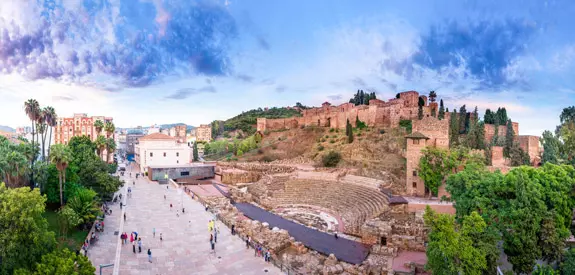 Vista del Teatro Romano de Málaga